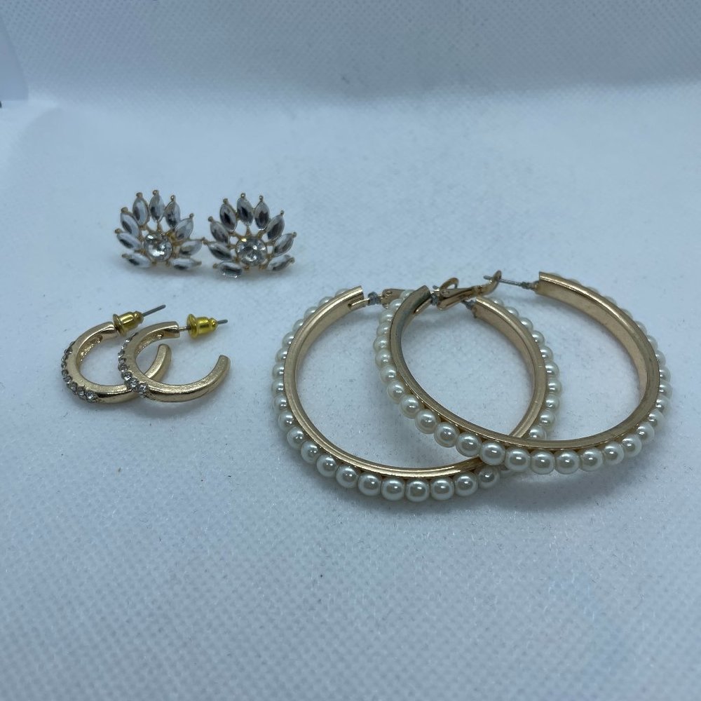 3-pair Earring Set